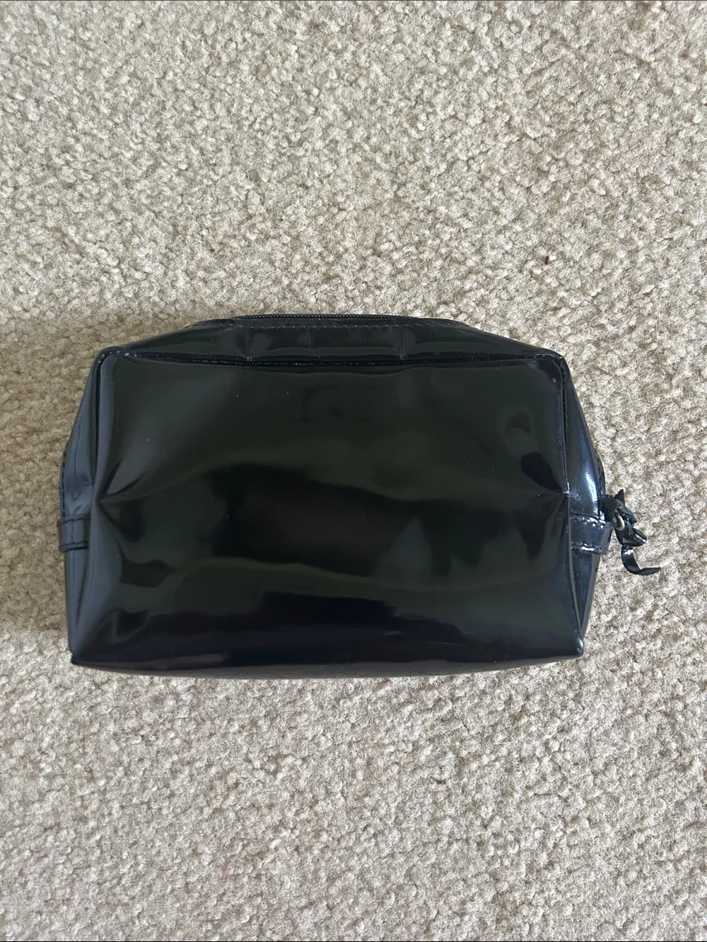 Bottega Veneta Black Patent Leather Small Cosmetic Bag